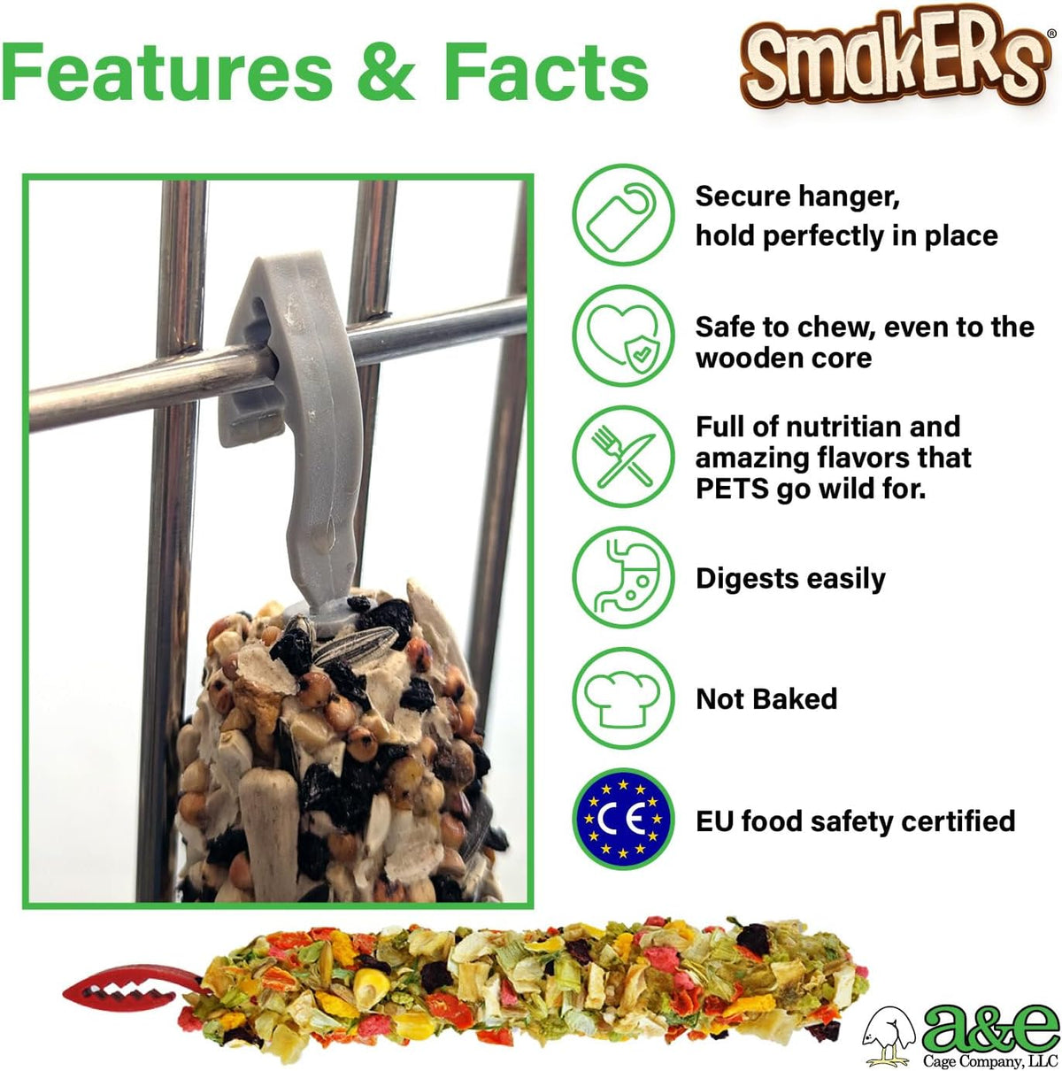Vitapol vegetable smakers sticks showing ingredient layers