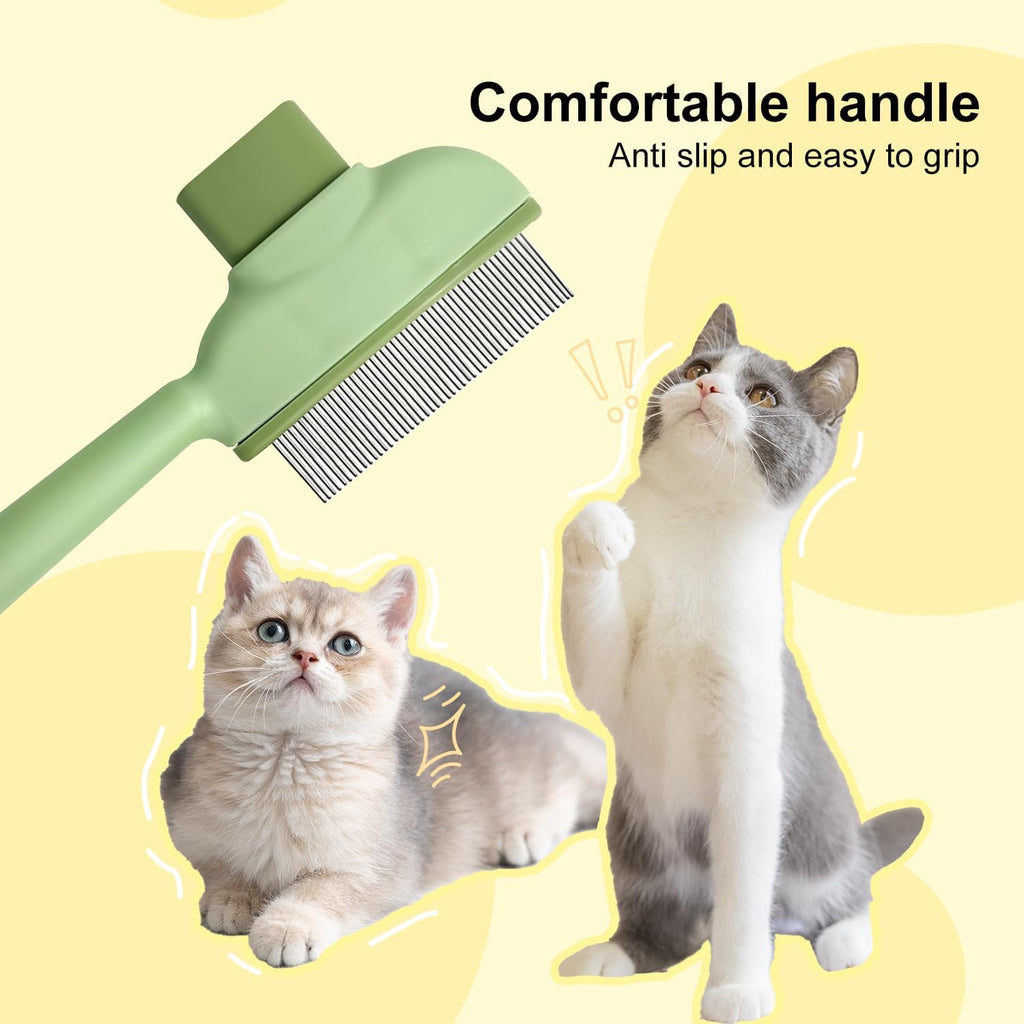 Triharyar deshedding tool close up of rounded scratch free metal pins