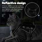 Echo Pounce escape proof cat harness highlighting the custom name patch panels.