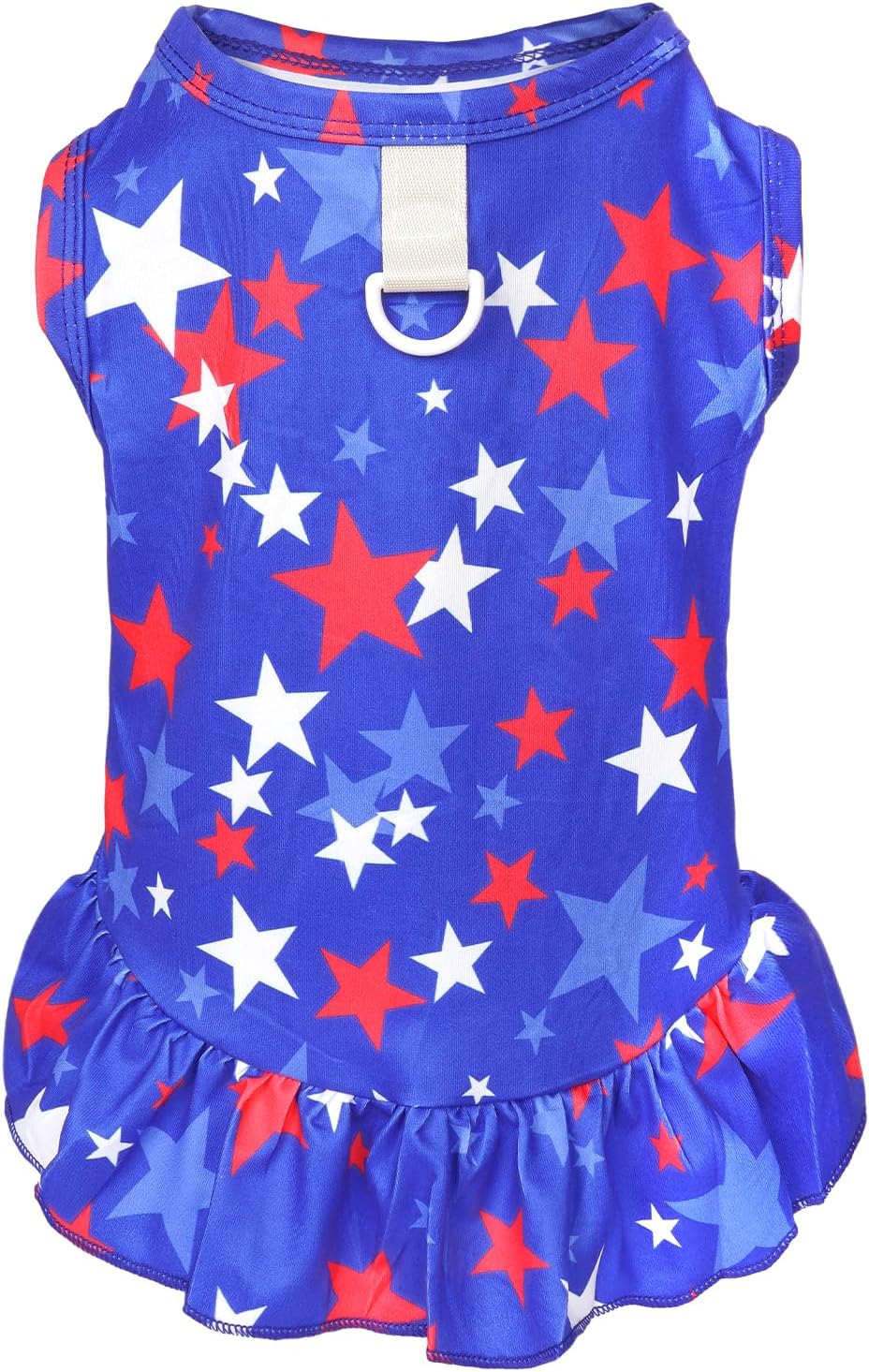 Yeabwps small dog holiday dress demonstrating the elastic waistband stretch flexibility