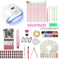 Istoyall portable electric nail drill kit front view with UV LED lamp