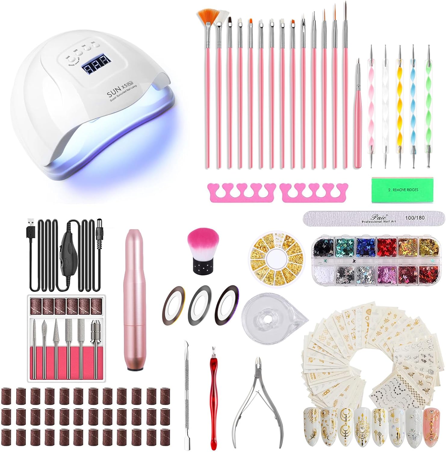 Istoyall 116 piece nail art kit front view