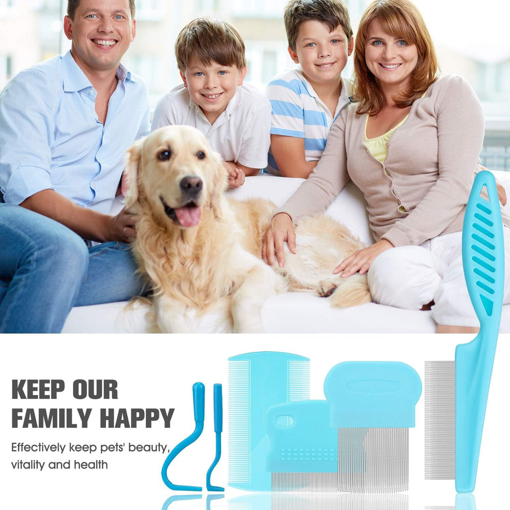 Rust resistant steel teeth grooming tool for pet dander and flake care