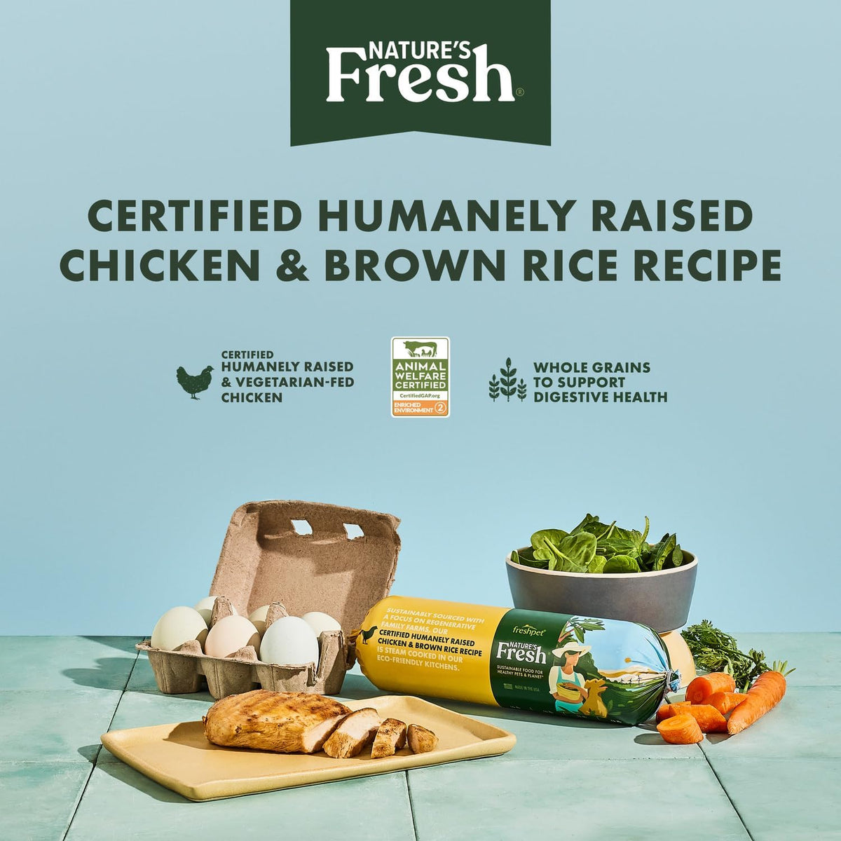 Freshpet dog food roll nutritional ingredients label