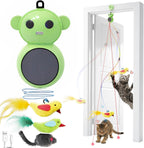 Interactive Cat Toys for Indoor Cats - 2 in 1 Automatic Cat Toy with Flying BirdSmart Moving Wand Toy with 2 Modes, Doorway Hanging Toys Safe for Bored Kitten & Adult Cats - Image 10