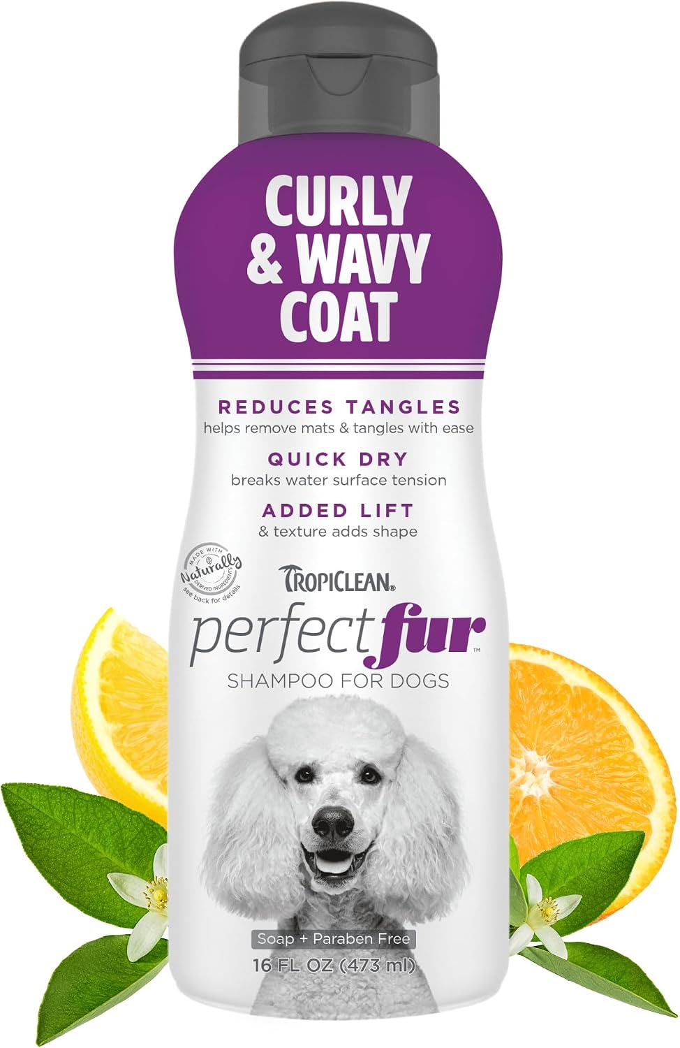 TropiClean Perfect Fur Detangling and Deshedding Dog Shampoo for Breeds with Thick Double Coats, Natural Moisturizing Shampoo, Puppy Safe, 16oz. - Image 9