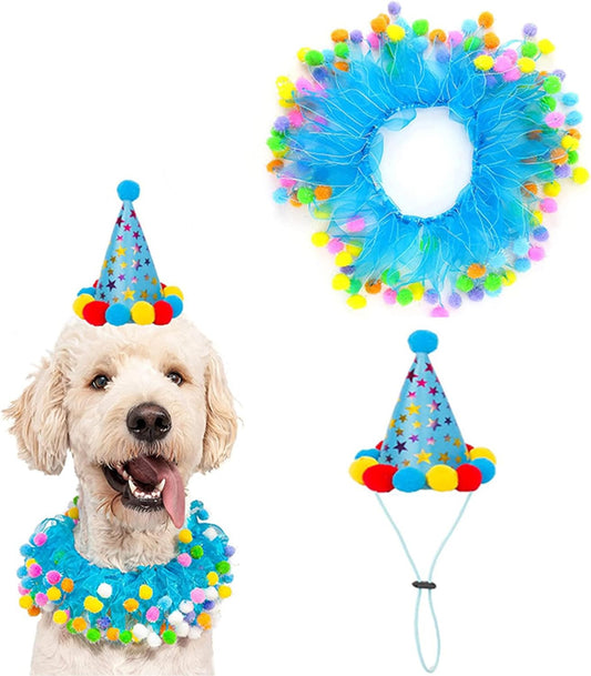 Lionheart Glory Birthday Dog Collar front view premium pet party costume