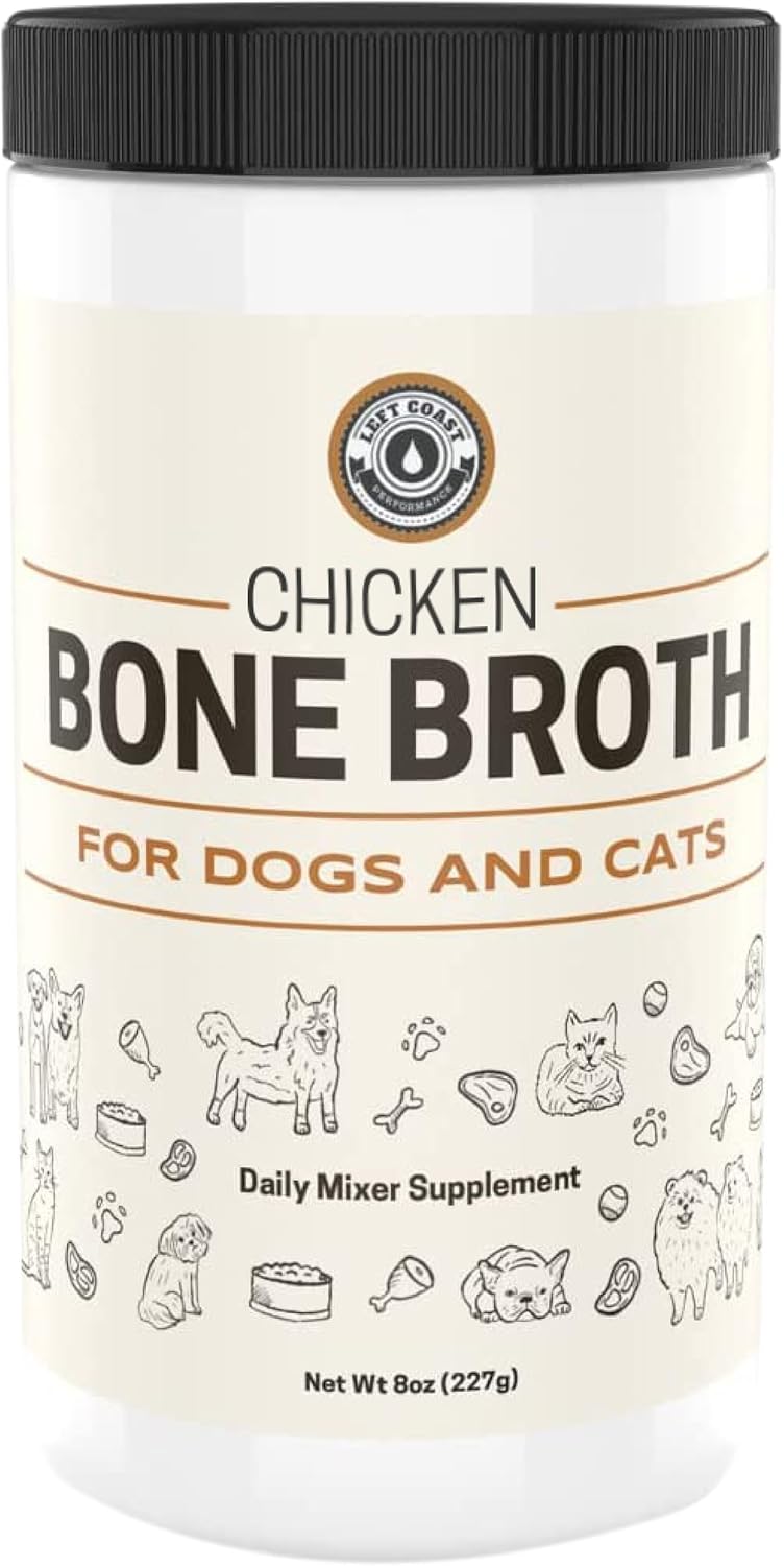 Left Coast Performance dietary health booster for picky eaters dog food mixer container