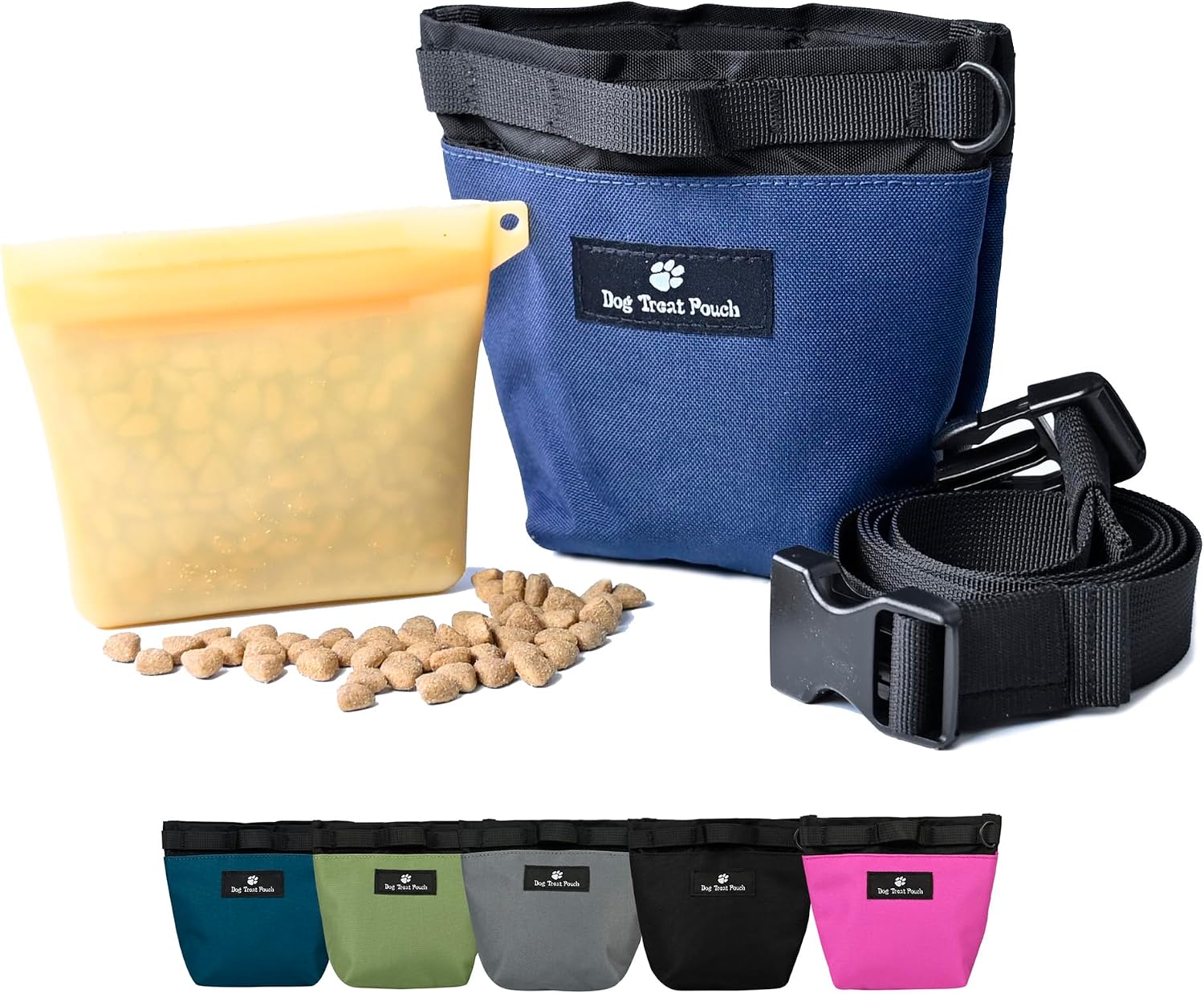 Dog Treat Pouch for Training,2 Cup Capacity with Silicone Liner for Dry or Wet Food,Fanny Pack for Dog Walking and Puppy Rewards,Hands-Free Adjustable Waist Carry Bag (Black) - Image 9