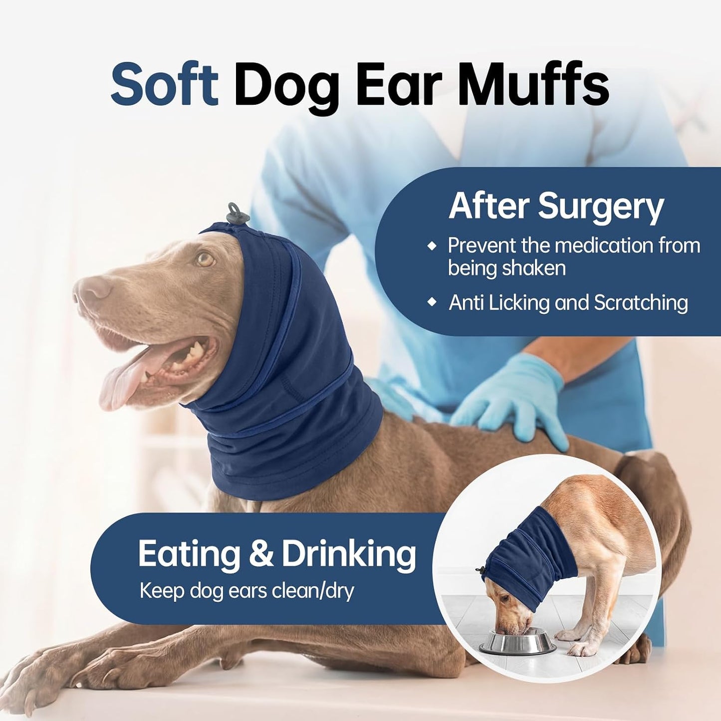 IDOMIK dog calming hoodie for anxiety relief on a large dog