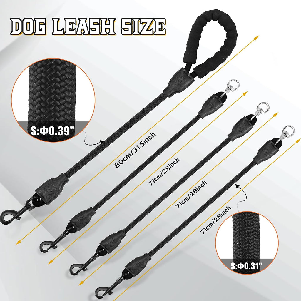 Soft sponge padded handle of the heavy-duty nylon dog leash providing hand protection.