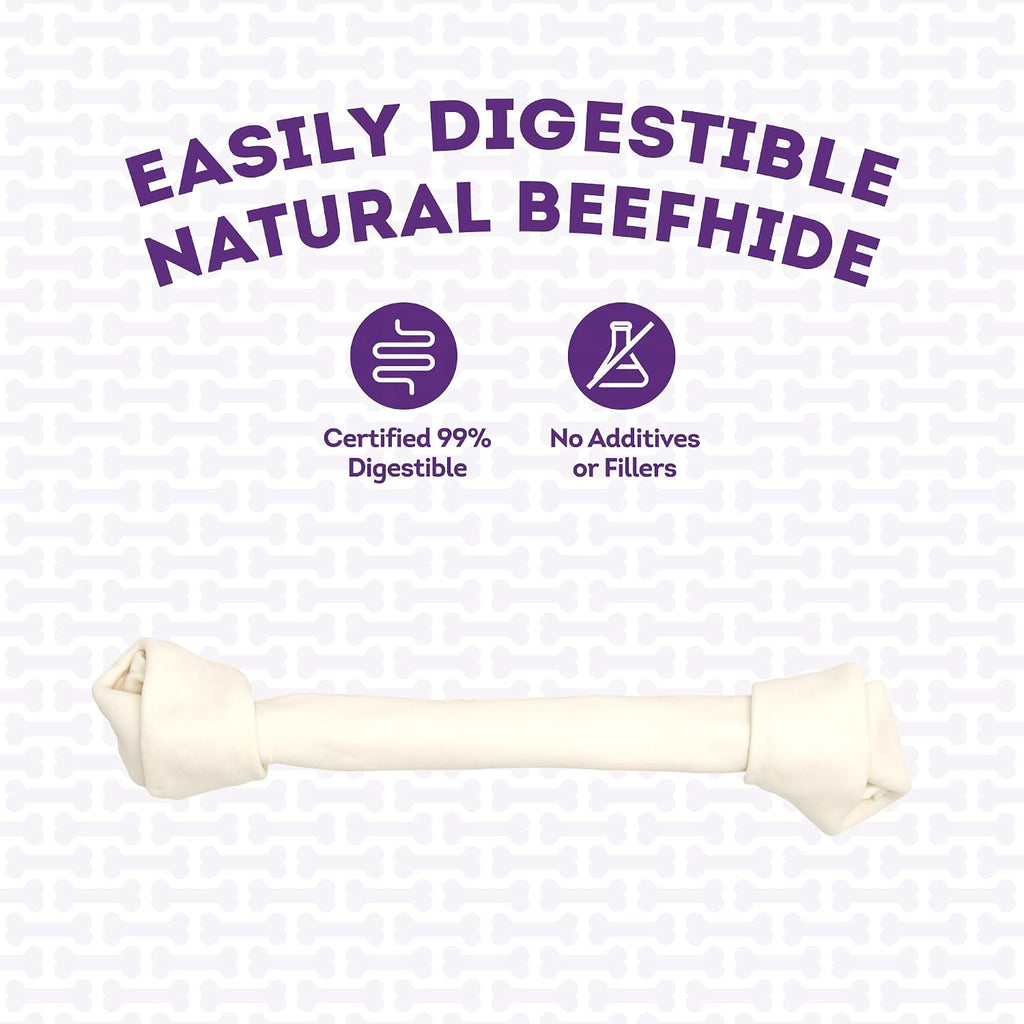 Treatly American sourced beefhide dog treat showcasing dental health benefits.