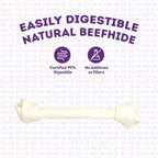Treatly American sourced beefhide dog treat showcasing dental health benefits.