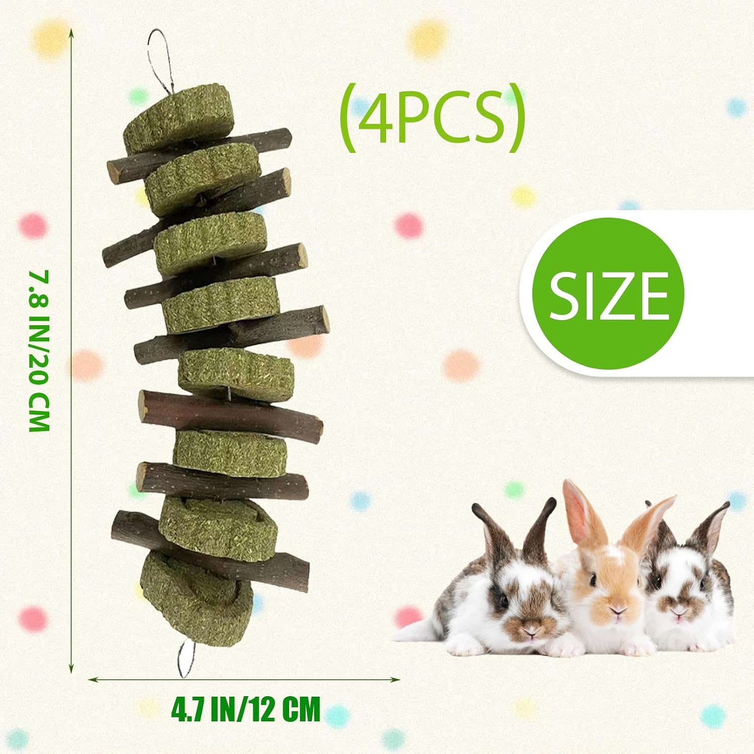 Natural wood textures of rabbit chewing sticks showing fibrous composition