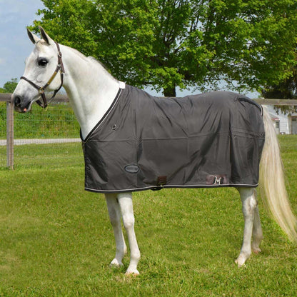 Country Pride 420D Nylon Closed Front Stable Sheet grey horse blanket front view