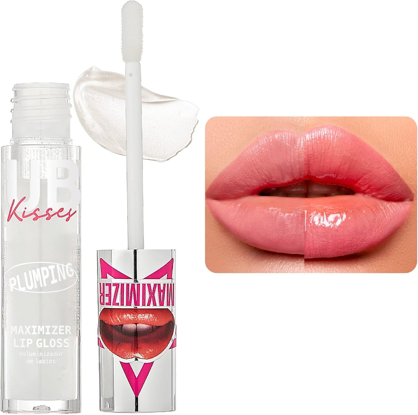 Ruby Kisses plumping lip gloss clear tube with high shine volumizing applicator