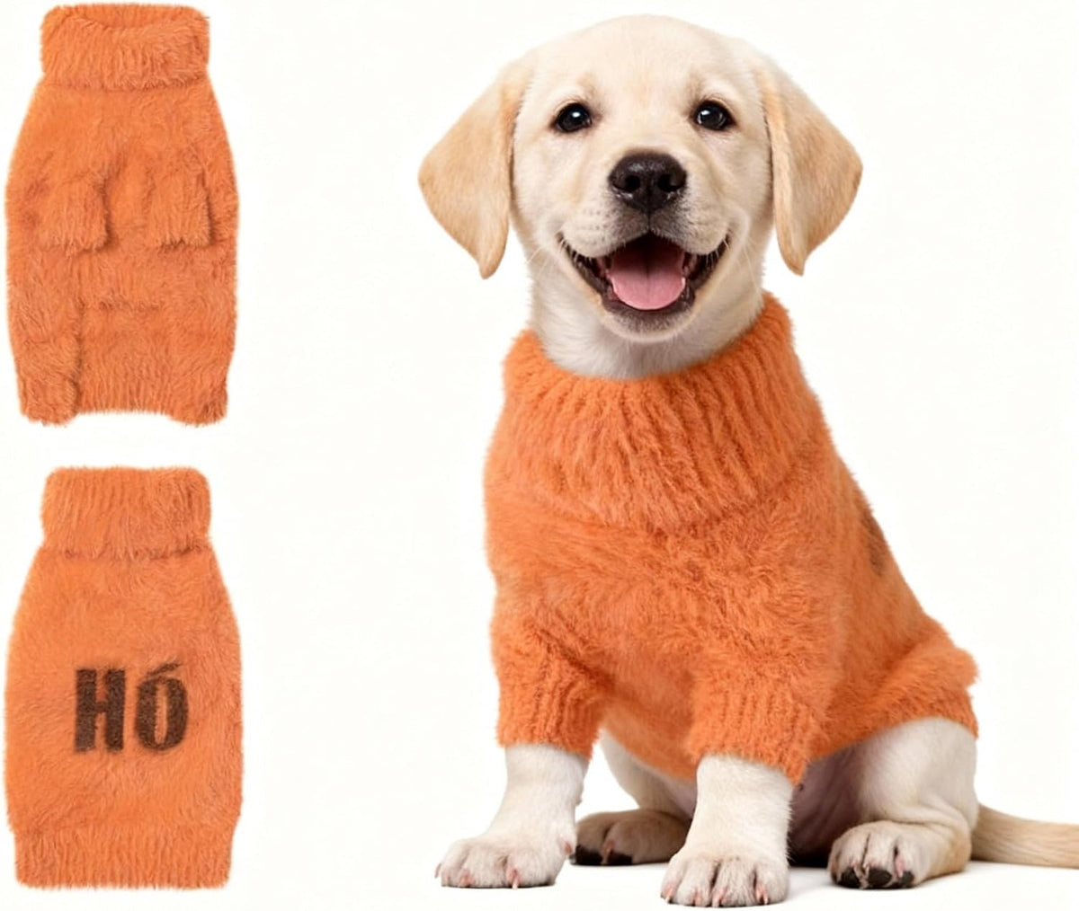 Small Dog Sweater with Zipper, Knitted Striped Pullover Dog Clothes for Cold Weather, Thick Warm Cozy Stretchy Sweater for Chihuahua, Bulldog, Dachshund, Pug(Red & White Strip, S) - Image 14
