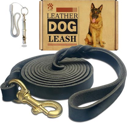 Leather Dog Leash 6ft x 3/4 inch,Strong Heavy Duty Genuine Leather Braided Dog Training Leash, Soft and Comfortable Leather Leash for Large Dogs, Medium Small Dogs (Brown, 6FT*3/4in) - Image 10