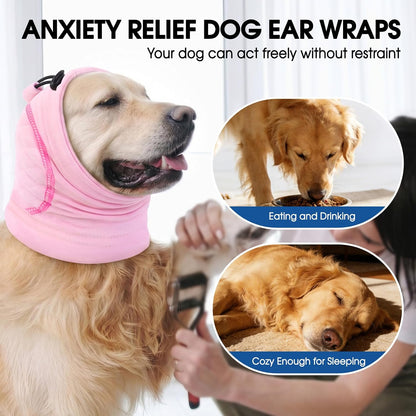 High elasticity double layer cotton dog ear muffs for grooming safety