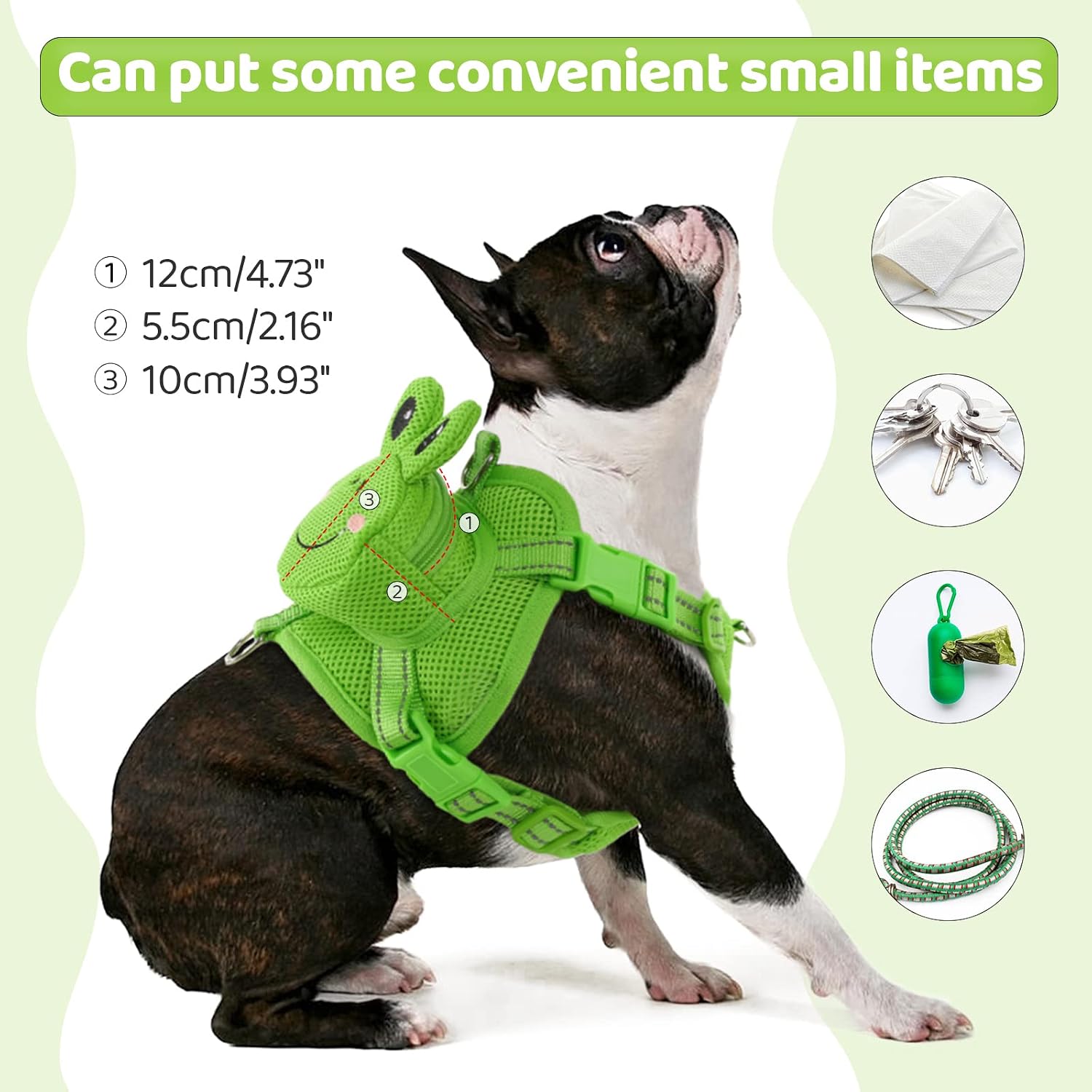 Breathable double layer dog travel backpack with zipper pocket.