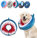 SCENEREAL Dog Cone Alternative After Surgery Pet Recovery Collar for Small Medium Large Dogs Cats, Adjustable Inflatable Donut to Prevent Licking, Black Suit Print E-Collars - Image 10
