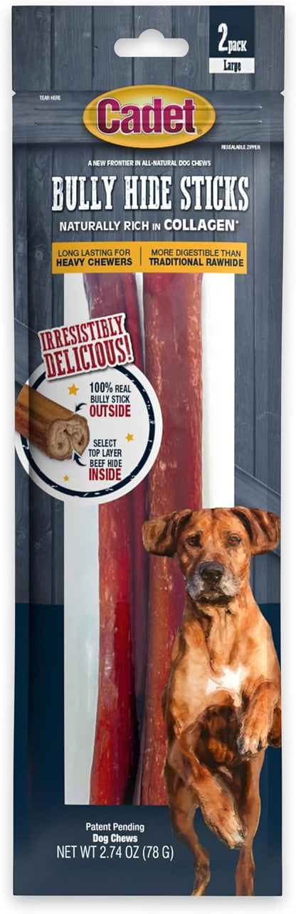 Cadet Bully Hide Sticks for Large Dogs - All-Natural Beef Pizzle, High Protein, Low Fat, Long-Lasting, Grain & Rawhide-Free Dog Chews for Aggressive Chewers, Large (8 Count) - Image 13