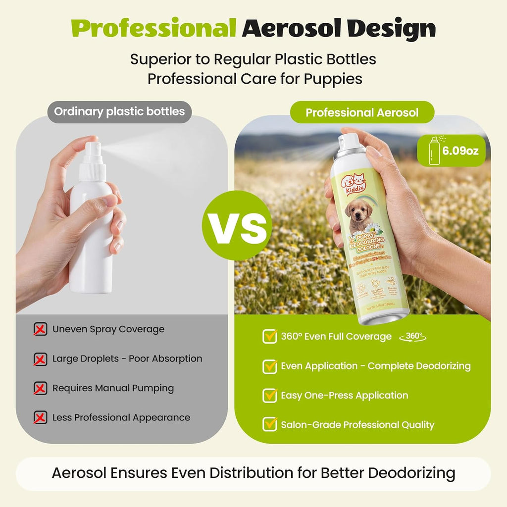 Puppy grooming deodorizing spray 180 milliliter bottle