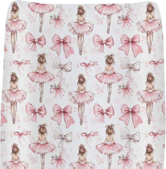 ZoUbqchY ballet girl changing pad cover front view