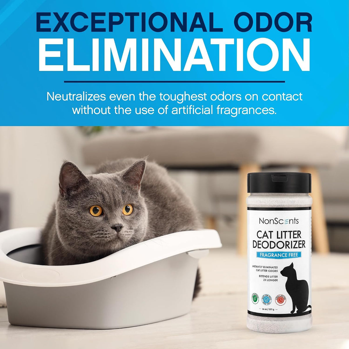 NonScents Odor Neutralizer powder texture and grain close up