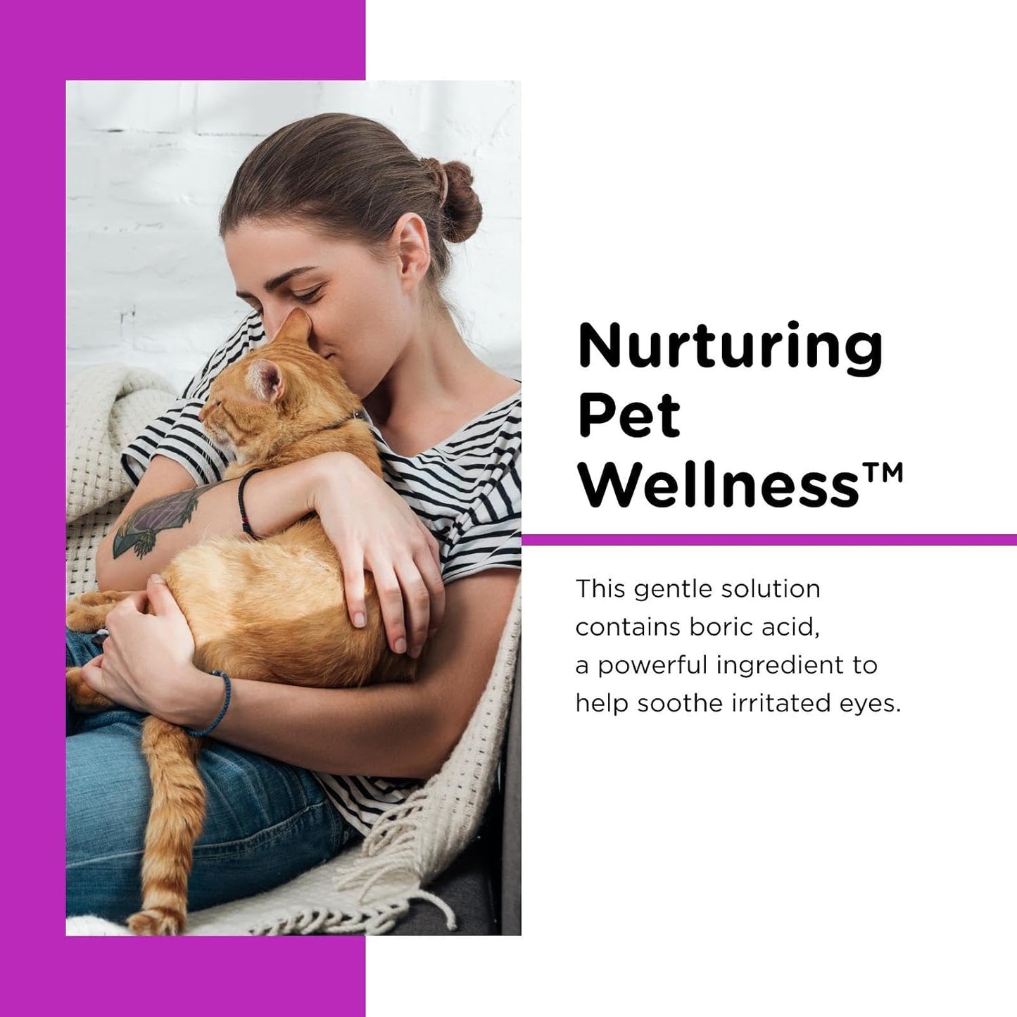 Nutri-Vet sterile cat eye wash solution packaging details