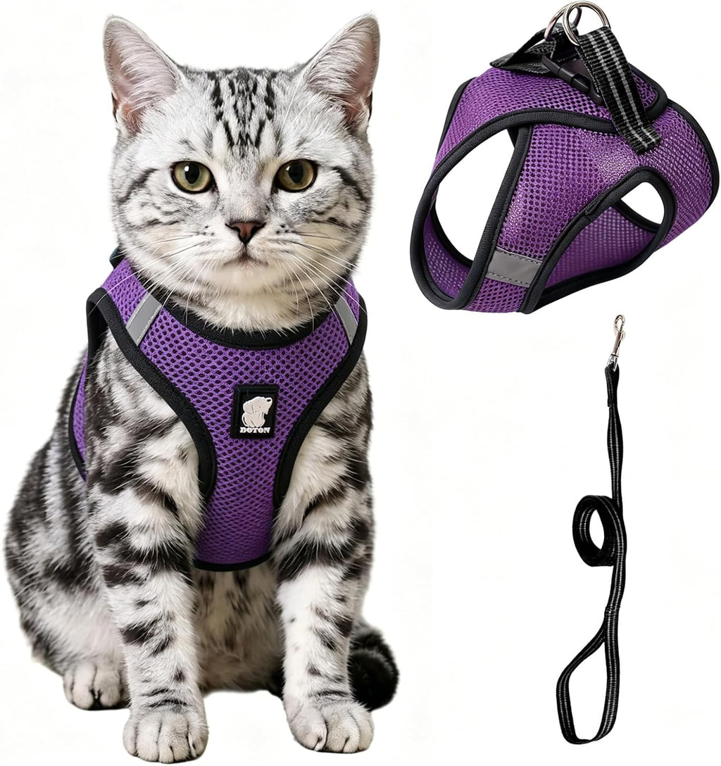 HEYWEAN Cat Harness and Leash - Ultra Light Escape Proof Kitten Collar Cat Walking Jacket with Running Cushioning Soft and Comfortable Suitable for Puppies Rabbits - Image 9