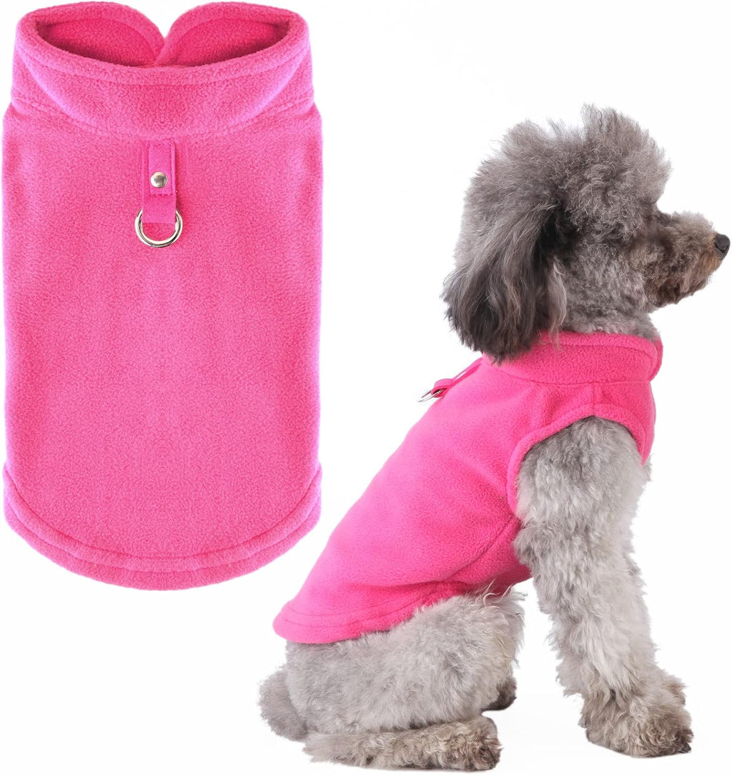 PETCARE Small Dog Sweater Cat Fleece Vest Soft Dog Jacket with Leash O-Ring Winter Warm Pet Pullover Coat Puppy Clothes for Small Dogs Cats Chihuahua Apparel Shih Tzu Costume, Blue - Image 11