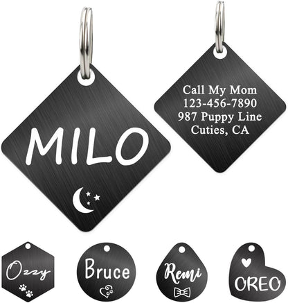 Ultra Joys Dog ID Tag, Custom Dog Tag Personalized Cat Tag, Pet ID Tag, Brushed Stainless Steel Heart Cat Tags Pet Tags Rose Gold Small - Image 13