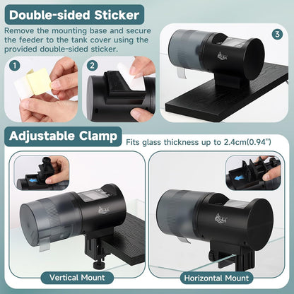 AQQA automatic fish dispenser packaging and included accessories