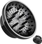 BLOLYO universal hair dryer diffuser attachment front view showing honeycomb design