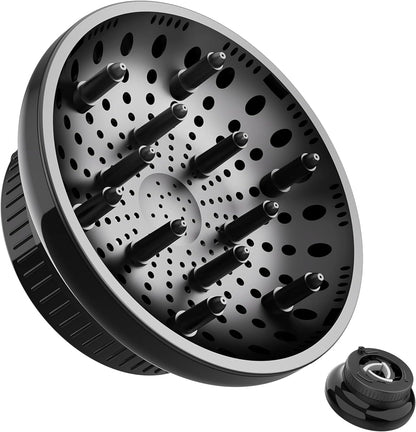 BLOLYO universal hair dryer diffuser attachment front view showing honeycomb design