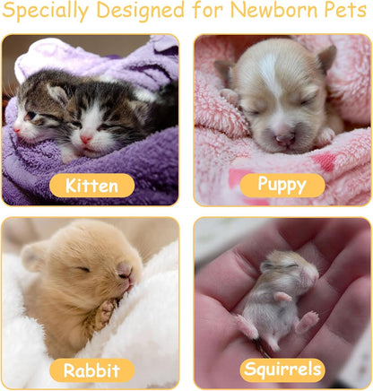 Silicone pet pacifiers and medical syringes for precise wildlife feeding