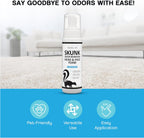 NonScents skunk smell remover bottle alongside included nitrile gloves