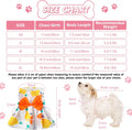 Saintrygo cute pet skirt set with lemon print and orange bowknot