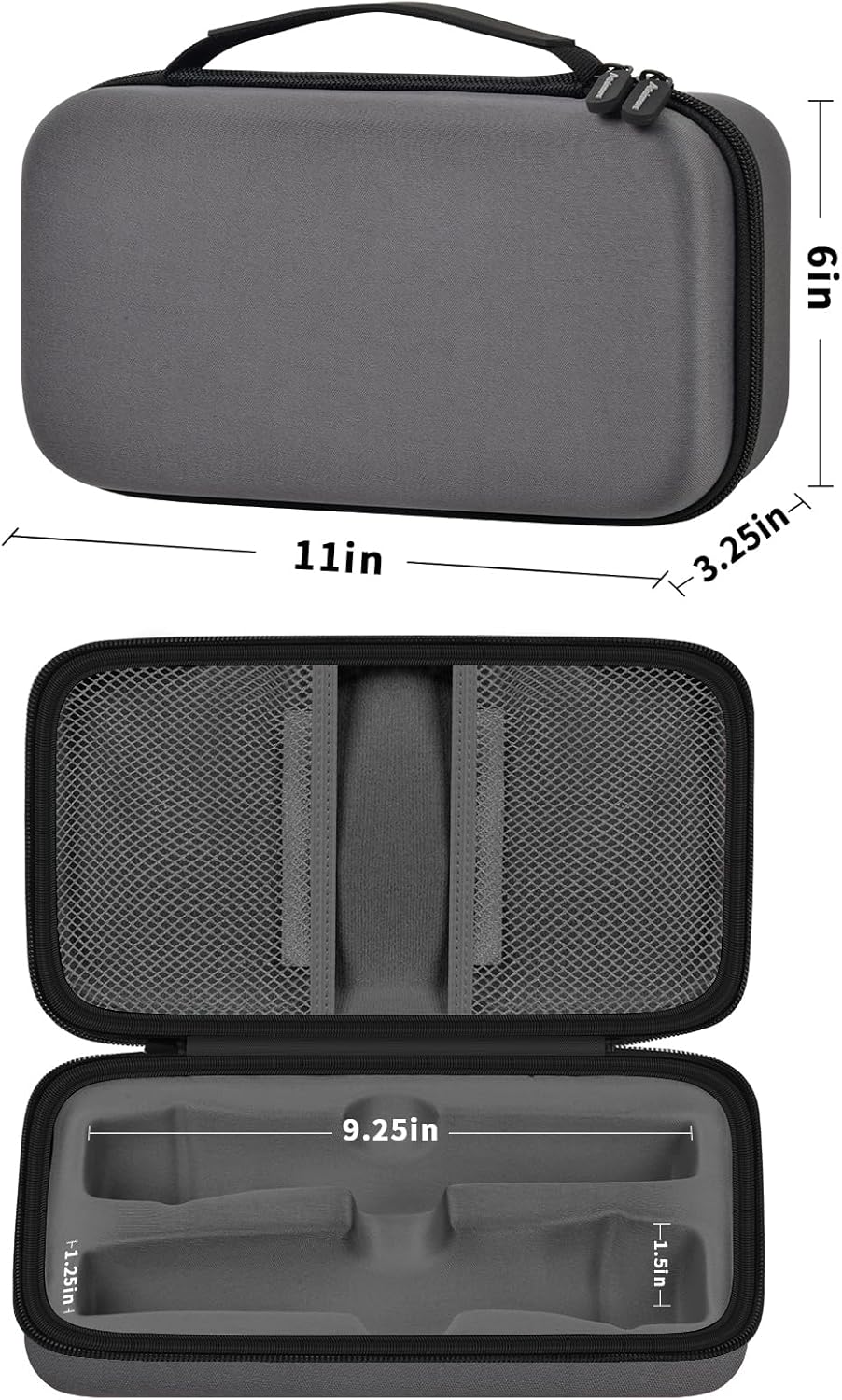 Againmore mic storage solution holding wireless receivers and backup batteries