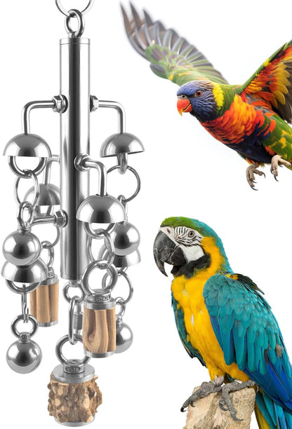 KATUMO Parrot Toys for Large Birds with Detachable Parts, 304 Stainless Steel and Natural Hardwood Chew Toy for Macaw, Cockatoo, African Greys, Medium to Large Parrots, Safe and Durable - Image 9