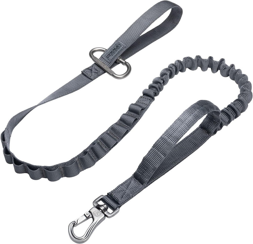 EXCELLENT ELITE SPANKER Tactical Bungee Dog Leash Military Adjustable Dog Leash Quick Release Elastic Leads Rope with 2 Control Handle(Black - Image 13