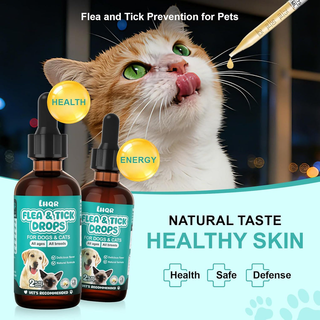 Holistic tick control and digestion support drops packaging details