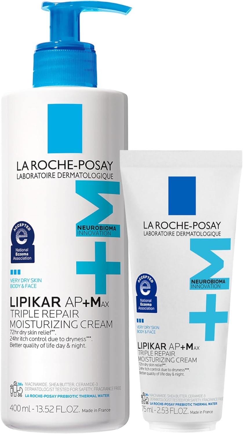 La Roche-Posay Lipikar AP+MAX Triple Repair Moisturizing Body Cream | Face & Body Lotion for Dry Skin with Shea Butter & Niacinamide | Gentle Moisturizer for Very Dry, Rough & Sensitive Skin - Image 11
