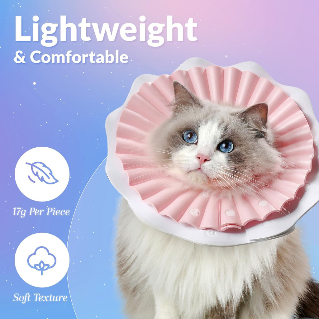 Double-layer protective pet collar for comfortable eating and drinking