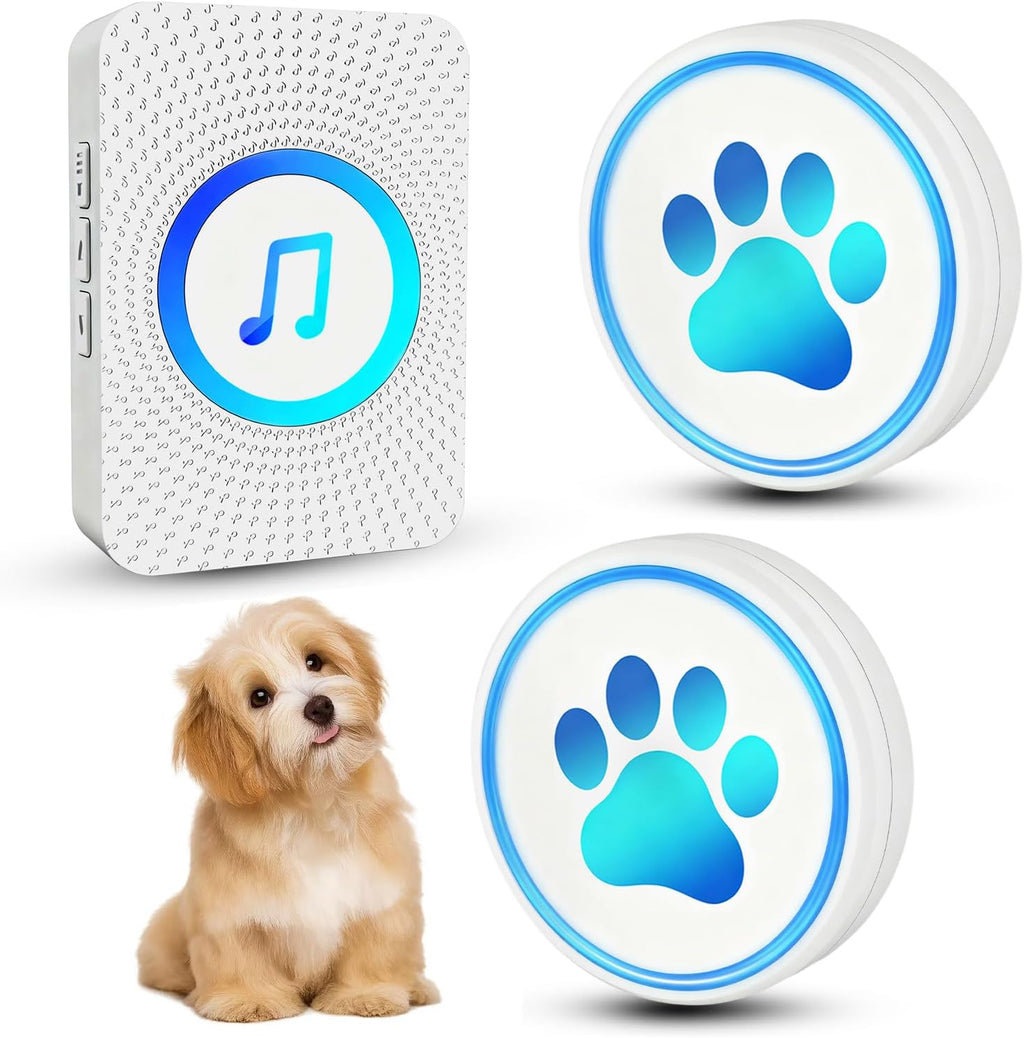 Dog Door Bell for Potty Training, Smart Wireless Doggie Doorbell to Go Outside, 1000 Feet Long Range with IP65 Waterproof Super-Light Touch Button, 60 Melodies & Adjustable Volume (Black) - Image 10