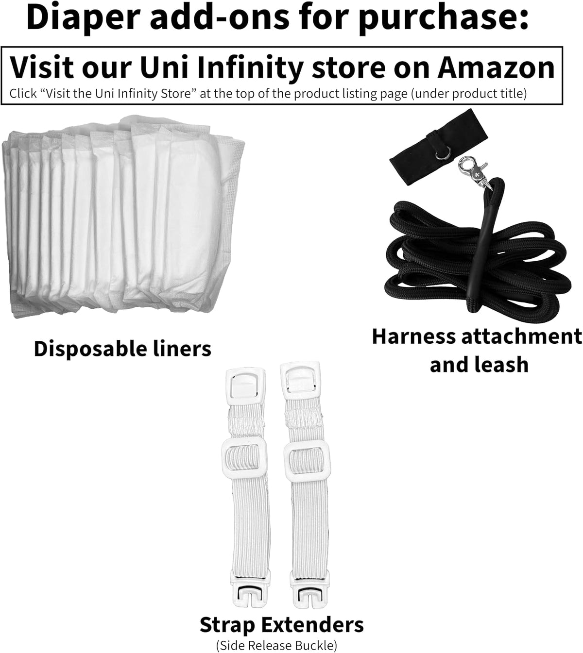 Complete packaging view of Uni Infinity pink floral chicken diaper