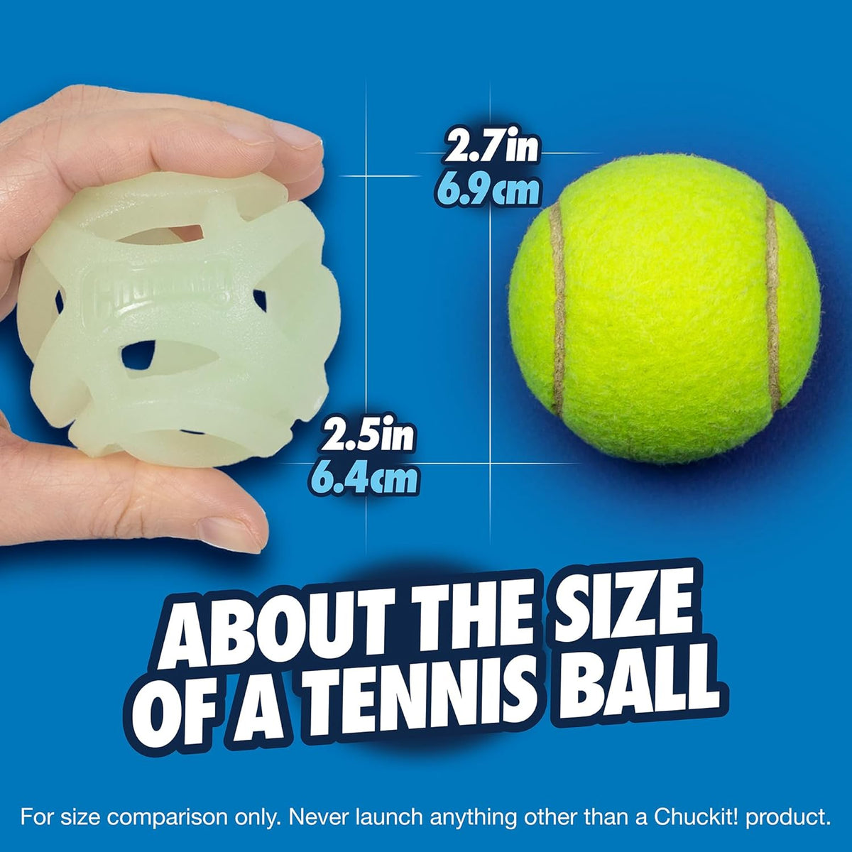 Chuckit! Air Glow ball glowing in dark