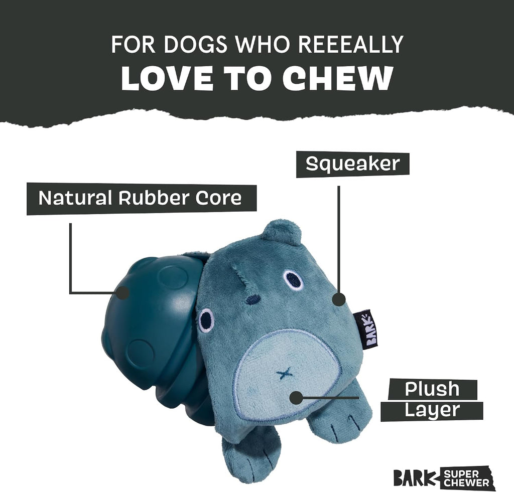 Barkbox toy with plush exterior and hidden rubber core