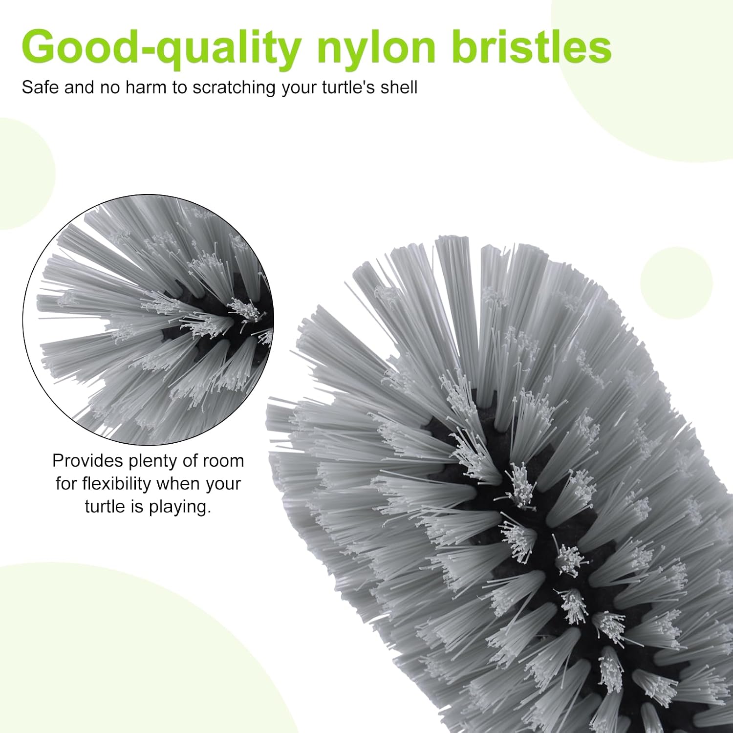 Close-up of the durable bristles on the BOXOB pet back mud cleaner tool.